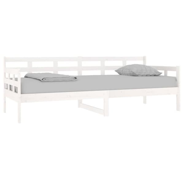 vidaXL Dagseng hvit heltre furu 80x200 cm