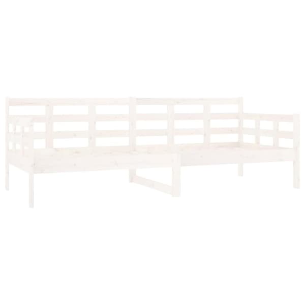 vidaXL Dagseng hvit heltre furu 80x200 cm