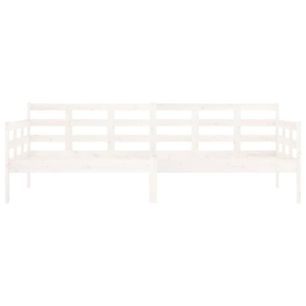 vidaXL Dagseng hvit heltre furu 80x200 cm
