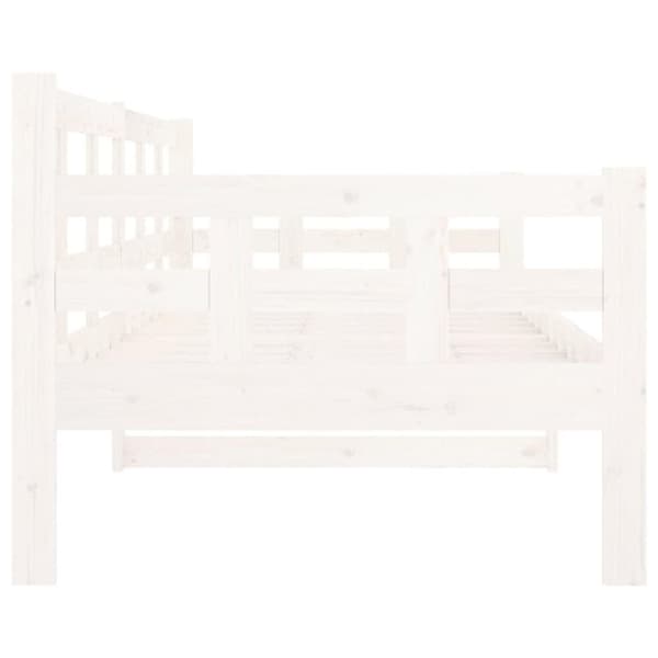 vidaXL Dagseng hvit heltre furu 80x200 cm