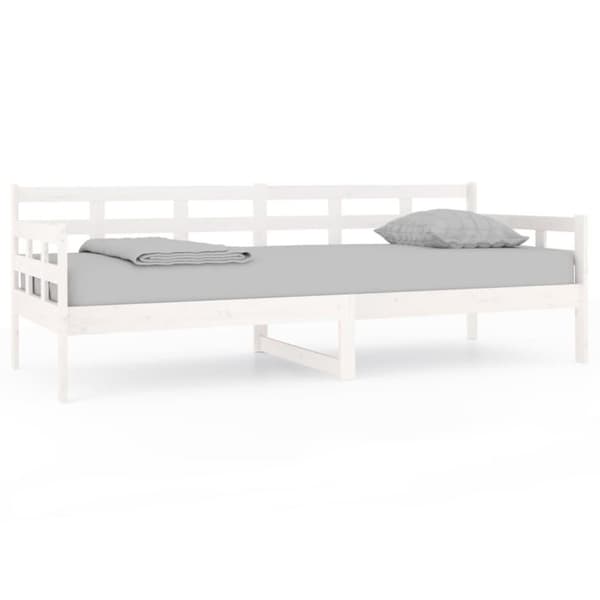 vidaXL Dagseng hvit heltre furu 80x200 cm