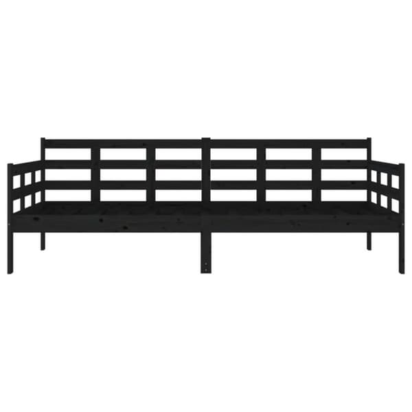 vidaXL Dagbädd svart 90x200 cm massiv furu