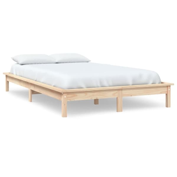 vidaXL Sengeramme heltre furu 120x200 cm