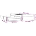 Miniatyrbilde 8 av 10: vidaXL Sengeramme med skuffer hvit 100x200 cm