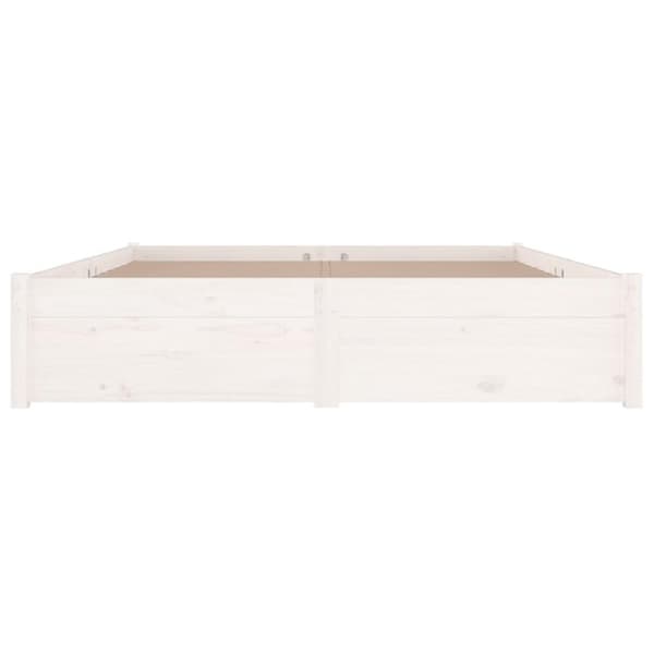vidaXL Sengeramme med skuffer hvit 120x190 cm Small Double