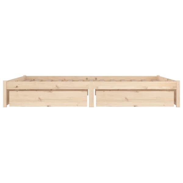 vidaXL Sengeramme med skuffer 140x190 cm