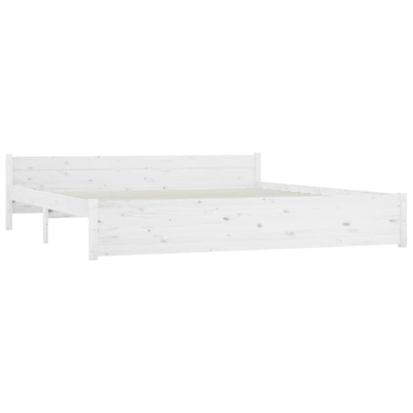 vidaXL Sengeramme med skuffer hvit 200x200 cm