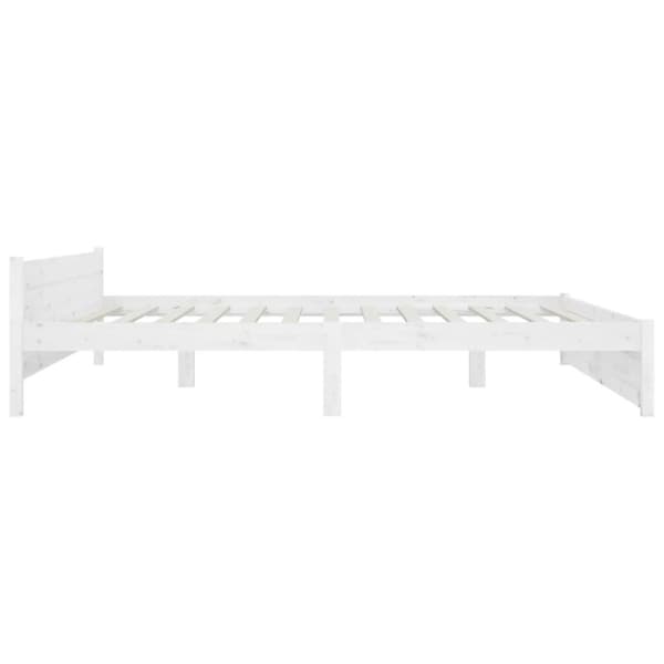 vidaXL Sengeramme med skuffer hvit 200x200 cm