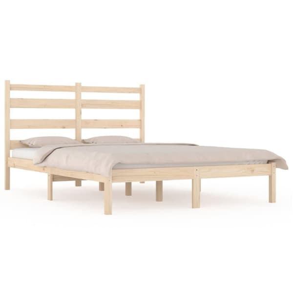 vidaXL Sengeramme heltre furu 140x190 cm