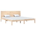 Miniatyrbilde 3 av 6: vidaXL Sengeramme med madrass 200x200 cm heltre furu
