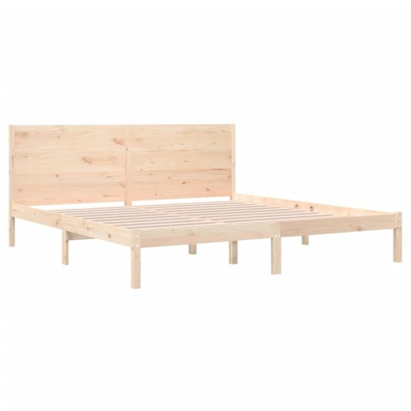 vidaXL Sengeramme med madrass 200x200 cm heltre furu