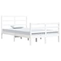 Miniatyrbilde 4 av 6: vidaXL Sengeramme hvit heltre furu 120x200 cm