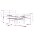 Miniatyrbilde 5 av 6: vidaXL Sengeramme hvit heltre furu 120x200 cm