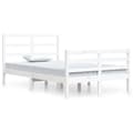 Miniatyrbilde 1 av 6: vidaXL Sengeramme hvit heltre furu 120x200 cm