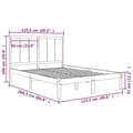 Miniatyrbilde 5 av 5: vidaXL Sengeramme uten madrass 120x200 cm heltre furu
