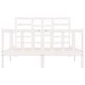 Miniatyrbilde 4 av 8: vidaXL Sengeramme uten madrass hvit 140x200 cm heltre furu