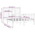 Miniatyrbilde 6 av 8: vidaXL Sengeramme uten madrass hvit 140x200 cm heltre furu