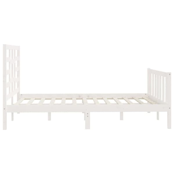 vidaXL Sengeramme uten madrass hvit 140x200 cm heltre furu