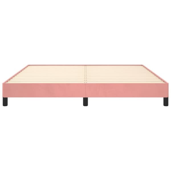 vidaXL Sängram rosa 160x200 cm sammet