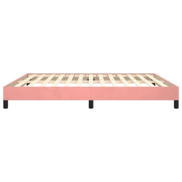 vidaXL Sängram rosa 160x200 cm sammet