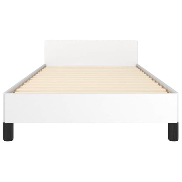 vidaXL Sängram med huvudgavel utan madrass vit 80x200 cm