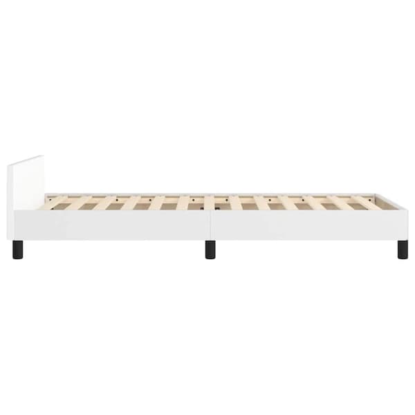 vidaXL Sängram med huvudgavel utan madrass vit 80x200 cm