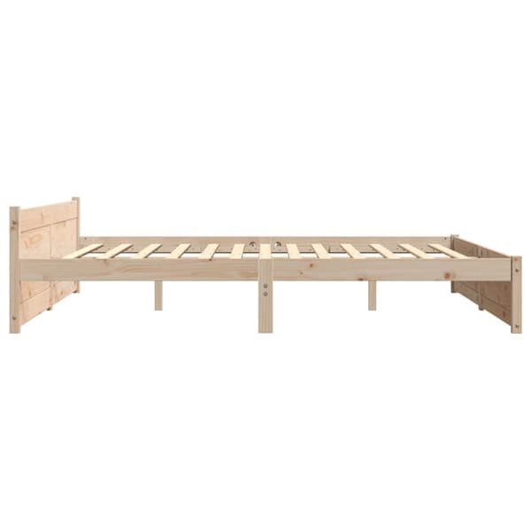 vidaXL Sängram massivt trä 200x200 cm