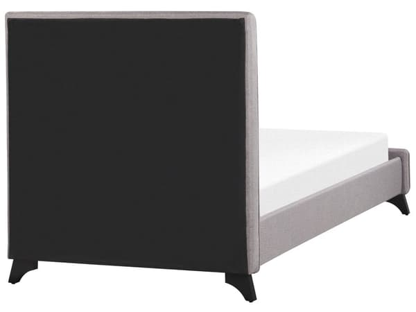 Dobbeltseng Ramme Grå 90 x 200 cm Sengegavl Polstret Elegant Klassisk Moderne