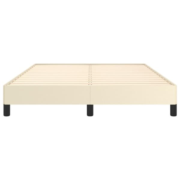 vidaXL sengeramme 140x200 cm kunstlæder cremefarvet