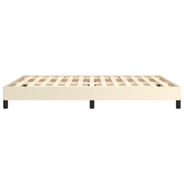 vidaXL sengeramme 140x200 cm kunstlæder cremefarvet