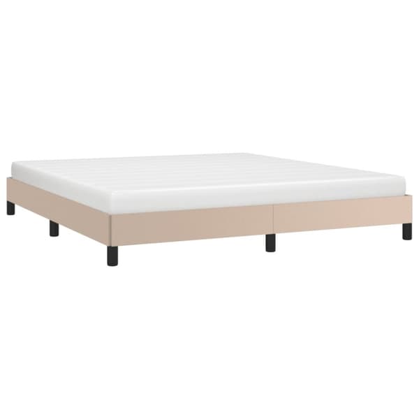 vidaXL sengeramme 160x200 cm kunstlæder cappuccinofarvet