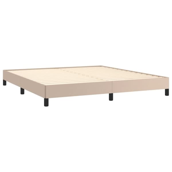 vidaXL sengeramme 160x200 cm kunstlæder cappuccinofarvet