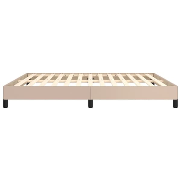 vidaXL sengeramme 160x200 cm kunstlæder cappuccinofarvet