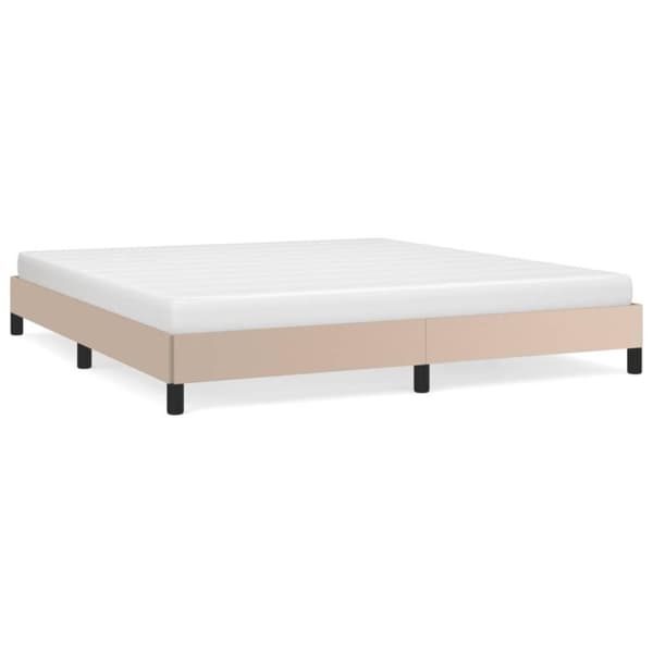 vidaXL sengeramme 160x200 cm kunstlæder cappuccinofarvet