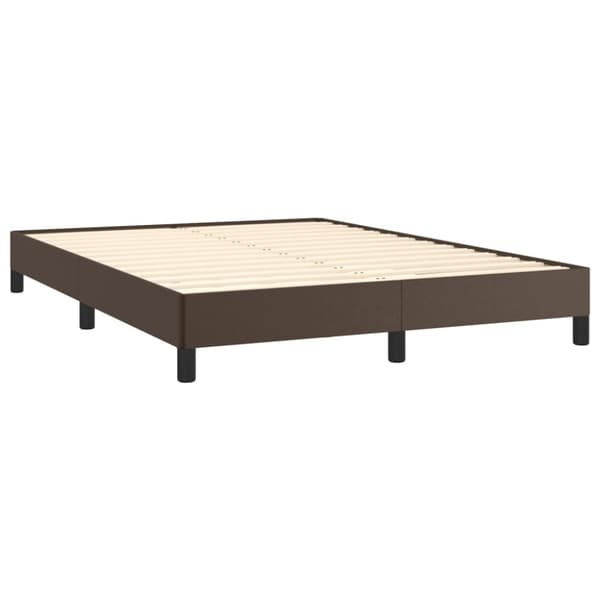 vidaXL sengeramme 140x200 cm kunstlæder brun