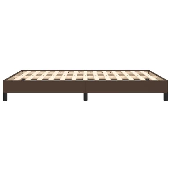 vidaXL sengeramme 140x200 cm kunstlæder brun