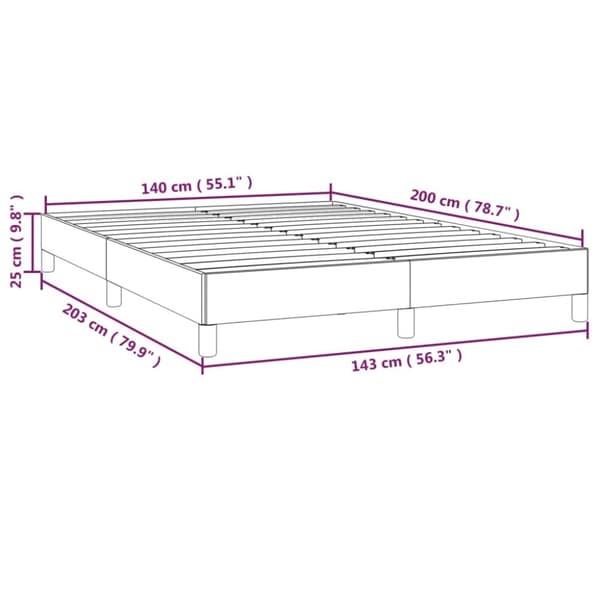 vidaXL sengeramme 140x200 cm kunstlæder brun