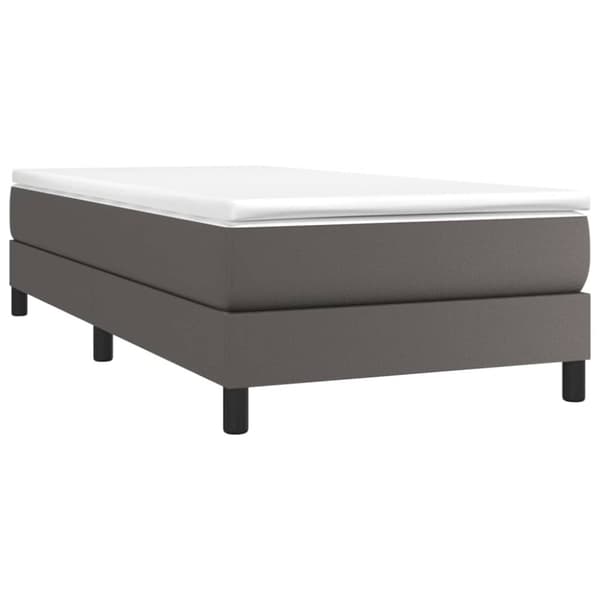 vidaXL sengeramme 90x200 cm kunstlæder grå