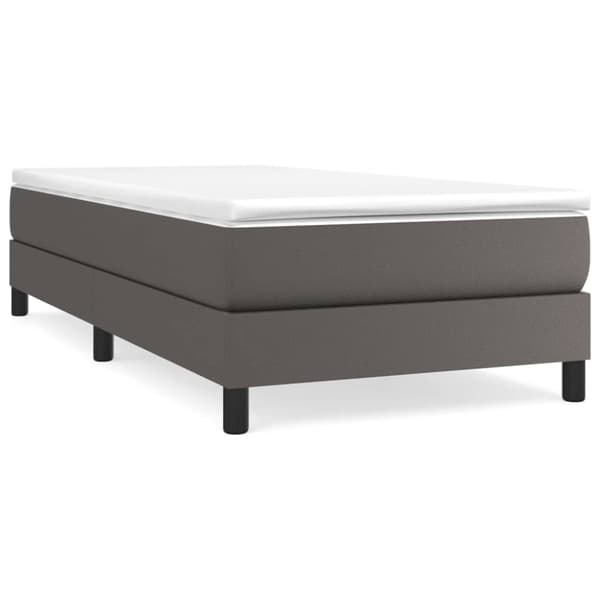 vidaXL sengeramme 90x200 cm kunstlæder grå