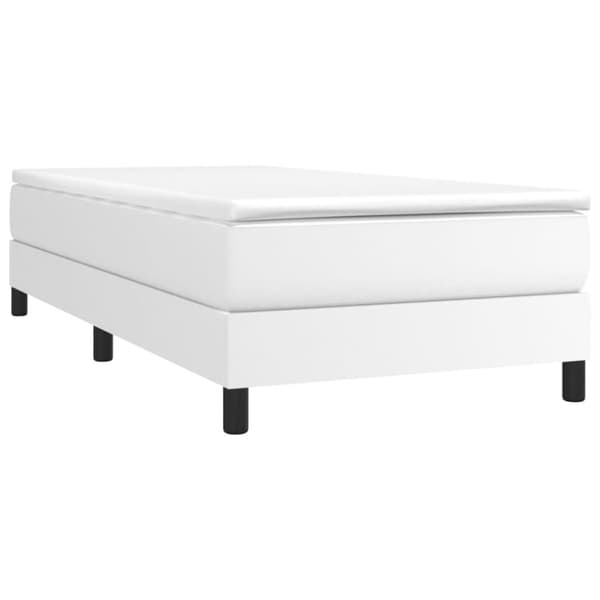 vidaXL sengeramme 90x200 cm kunstlæder hvid