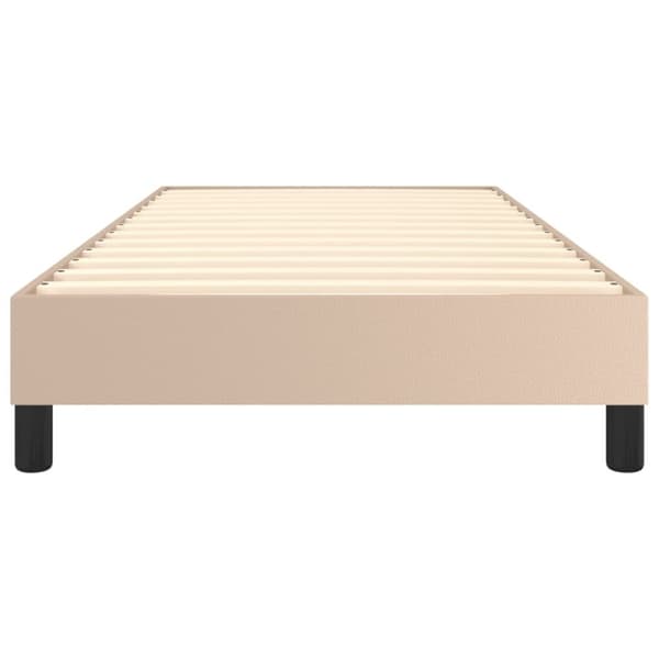 vidaXL sengeramme 90x200 cm kunstlæder cappuccinofarvet