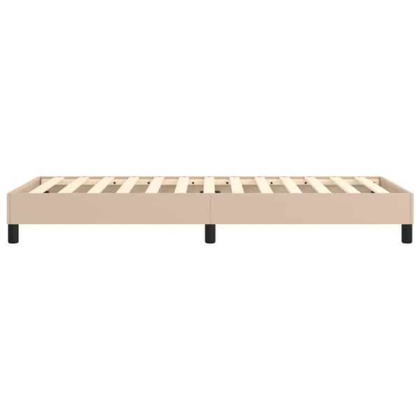 vidaXL sengeramme 90x200 cm kunstlæder cappuccinofarvet