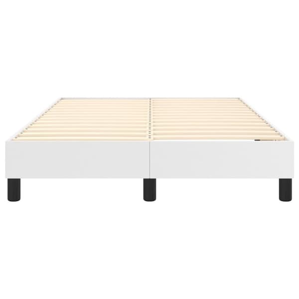 vidaXL sengeramme til kontinentalseng 120x200 cm kunstlæder hvid