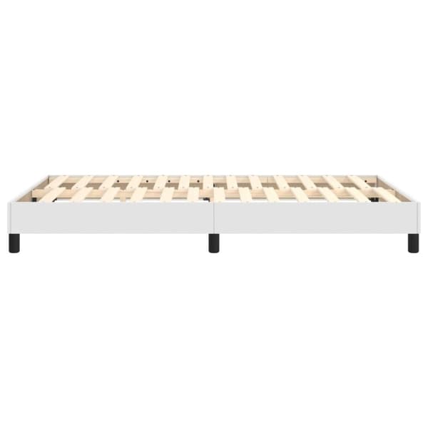 vidaXL sengeramme til kontinentalseng 120x200 cm kunstlæder hvid