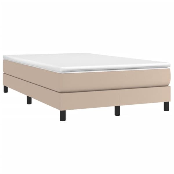 vidaXL sengeramme til kontinentalseng 120x200 cm kunstlæder cappuccino