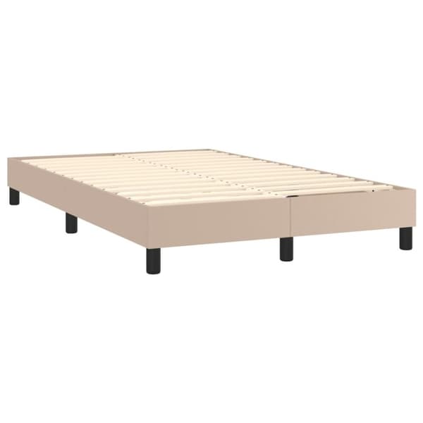 vidaXL sengeramme til kontinentalseng 120x200 cm kunstlæder cappuccino