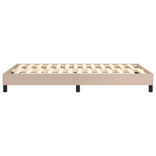 vidaXL sengeramme til kontinentalseng 120x200 cm kunstlæder cappuccino