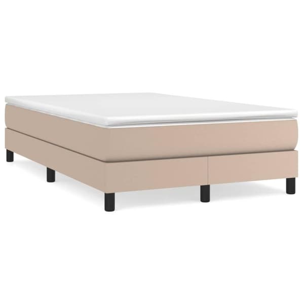 vidaXL sengeramme til kontinentalseng 120x200 cm kunstlæder cappuccino