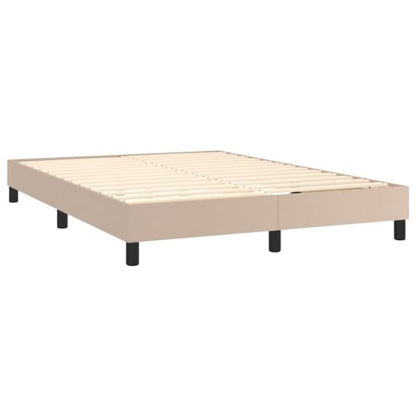 vidaXL sengeramme 140x200 cm kunstlæder cappuccinofarvet