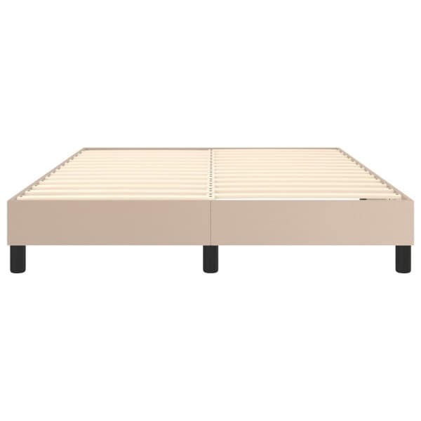 vidaXL sengeramme 140x200 cm kunstlæder cappuccinofarvet